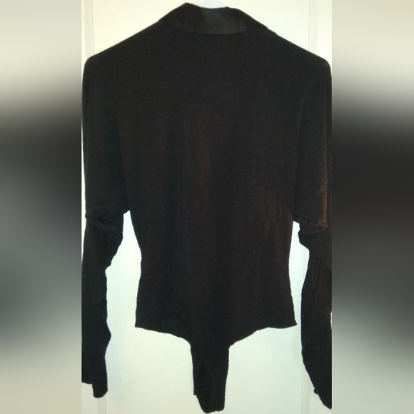 BEBE Cold shoulder tuxedo style bodysuit. - Picture 2 of 6